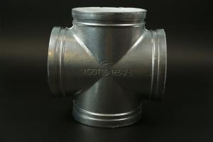 Wholesale Silver Lined 4 way elbow pipe fitting Ductile iron Grooved from china suppliers