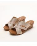 BS128 Slope heel sandals for women's outer wear, fashion platform, thick-soled