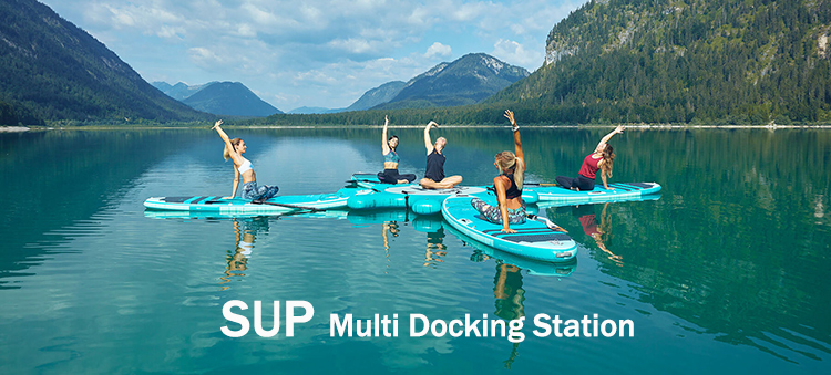 Water Floating Inflatable Standup Surfboard Surf Paddle Board Dock Platform For Yoga