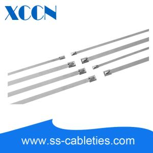 Wholesale 7.9*0.25*650mm 201,304,316 grade self-locking ball lock stainless steel cable tie with fireproof from china suppliers