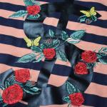 Summer Fashionable Mens T Shirts , Short Sleeves Striped T Shirts 100% Cotton