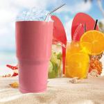 Vehicle Use Pink Stainless Steel Tumbler Custom Sport Coffee Travel Mug
