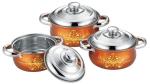 6 pcs cookware set red + flower &cookwere set stainless steel & 16/18/20cm