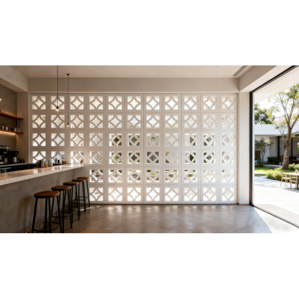 Garden Wall Screen Tiles Cement Breeze Blocks Precast Concrete Perforated Grid/Brick for Stylish Partitions & Accent Walls