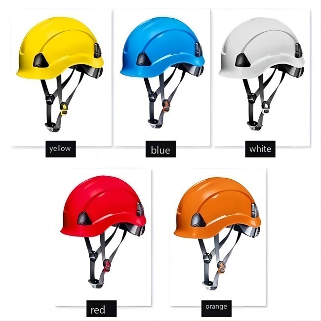 AISI 6 Point Anti Collision Head Safety Helmet Adjustable Hard Hat 52 To 63Cm Ratchet