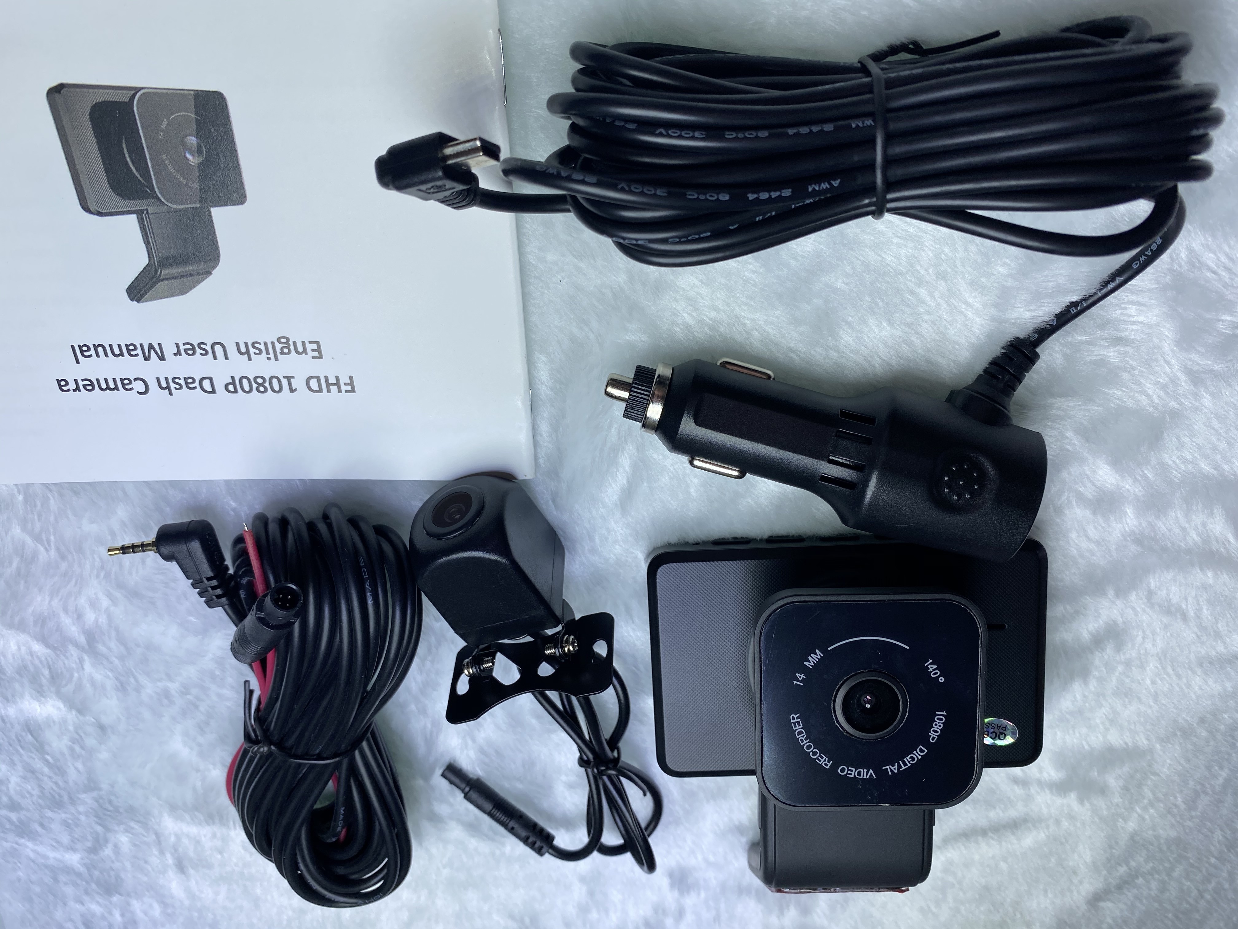 CMOS 3 Inch Side View Dash Cam WIFI GPS Car Camcorder Front And Rear View