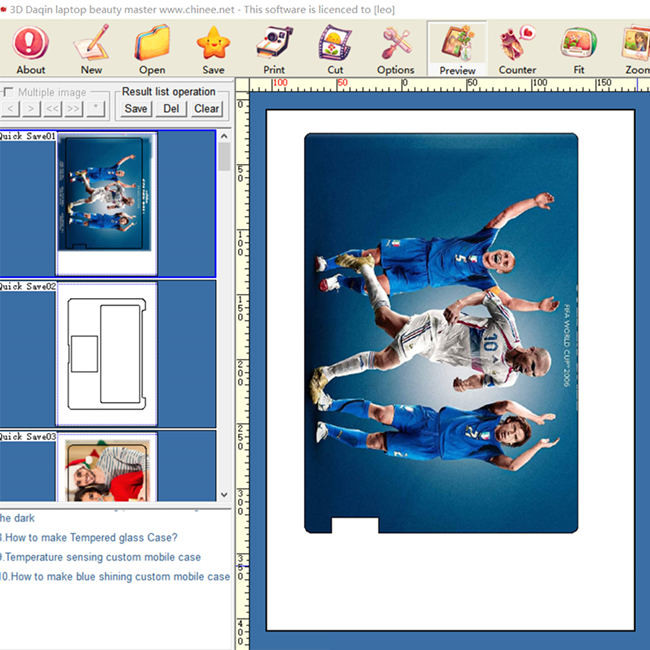 Daqin Laptop And PlayStation Skin Making Machine 3000 Templates And Monthly Updates For Free Software Updates