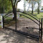 Outdoor Square Tube Tubular Metal Fence Flat 5 Feet High Galvanized With Post