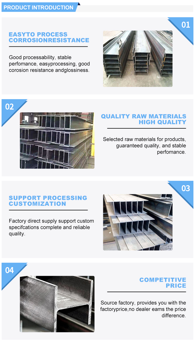 Construction Structure 100*100 H-Beam with and Tolerance ±1% at Customized Specifications