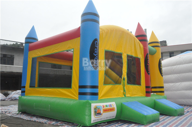 PVC Tarpaulin Inflatable Combo , 5x4x3.6m Kids Inflatable Bounce House With Slide