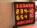 6 Inch Digit In Amber Color Led Tennis Scoreboard With Team Name