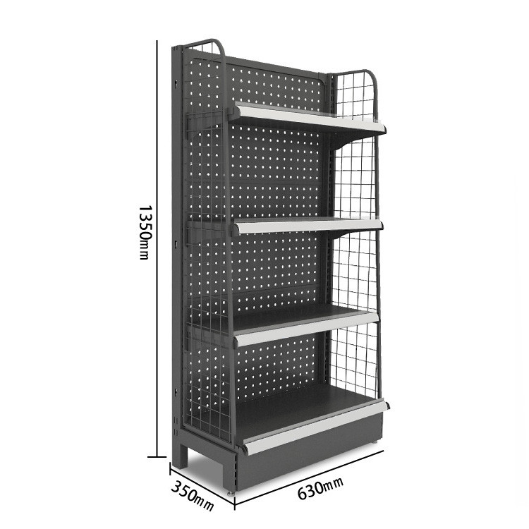 Double Sided Wire Mesh Gondola Display Rack Shelf Grocery Supermarket Shelves