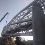 Multi Slope Space Frame Truss Welding Steel Pipe Truss 110m Grey