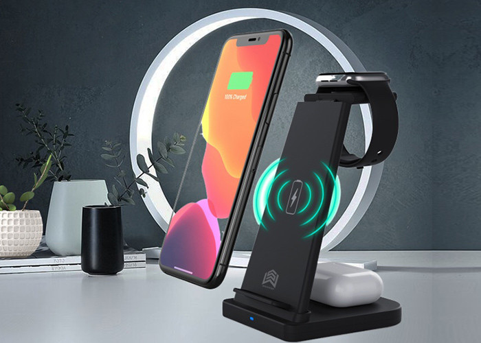 ABS 35W 6mm 3 In 1 QI Usb C Phone Charging Dock