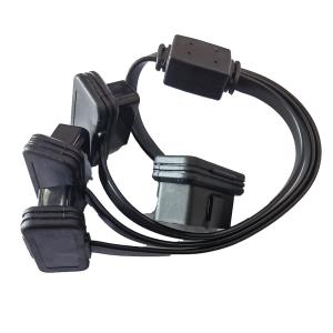 Wholesale Flat Automotive Obd2 Splitter Cable 1 Male To 3 Female Straighthead from china suppliers