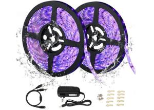 Wholesale LED UV Black Light Strip Kit 12V LED Ribbon Light Strip 2835 IP65 Waterproof UV LED Strip from china suppliers