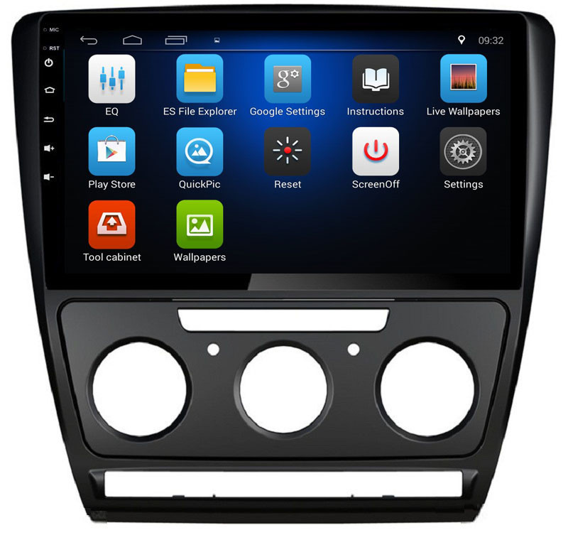 Ouchuangbo car gps head unit stereo android 8.1 for Skoda Octavia 2010-2013 manual support USB SWC wifi AUX radio