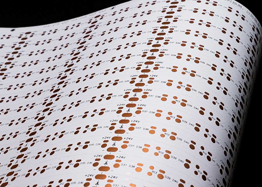 Flexible LED Strip Circuit Board-2835-60LEDS/PCS-10*503-24V for flex pcb manufacturer
