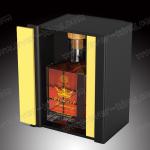 Luxury Matt Black Rigid Cardboard Whisky Paper Gift Box for Liquor Set Packaging