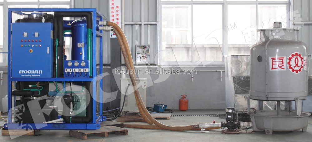 FOCUSUN 15KW PLC Controlled 3T 5T 10T 20T 25T Tube Ice Machine for Ice Production