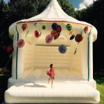 Commercial White Inflatable Wedding Bounce House Bouncy Castle PVC Jumping