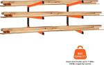 Wall Mount Lumber Storage Metal Rack for Contemporary Design Style Storage
