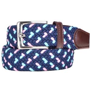 Wholesale Fabric Women Woven Elastic Stretch Belts Braided 3.4cm OEM Logo from china suppliers