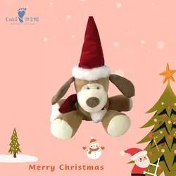 Wholesale Stuffed Animal Soft Christmas Dog Toys Comfortable PP Cotton Filling Baby Huggable Doggy Doll from china suppliers