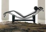 Modern Leisure Black Premium Leather Chaise Lounge Chairs