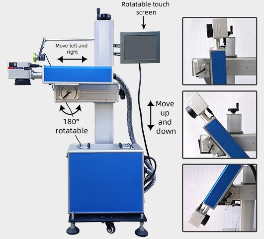Portable Laser Wire Marking Machine Laser Coding Machine For Production Line With 30W 50W 100W