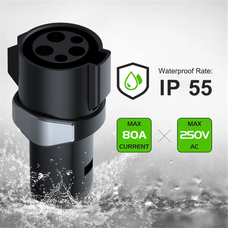 Chargepoint Level 2 to Type 1 Tesla Plug Mobile Supercharger for Home S1772 to Tesla Adapter Q2 Charging Station IP 55 80A