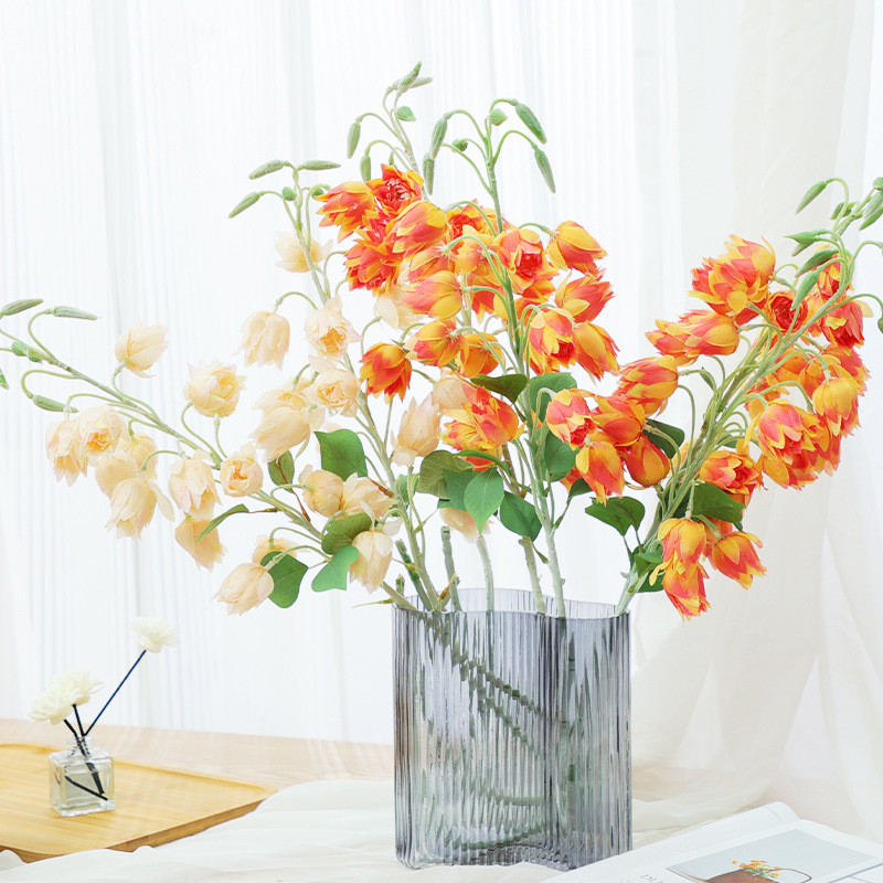Nordic high-end simulation flowers, wind chimes, silk flowers, fake flowers, home furnishings, homestays, living rooms, desktop flower arrangements,