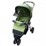 Green 3 wheel Baby Stroller Carriage Baby Trend Stroller with Storage Basket