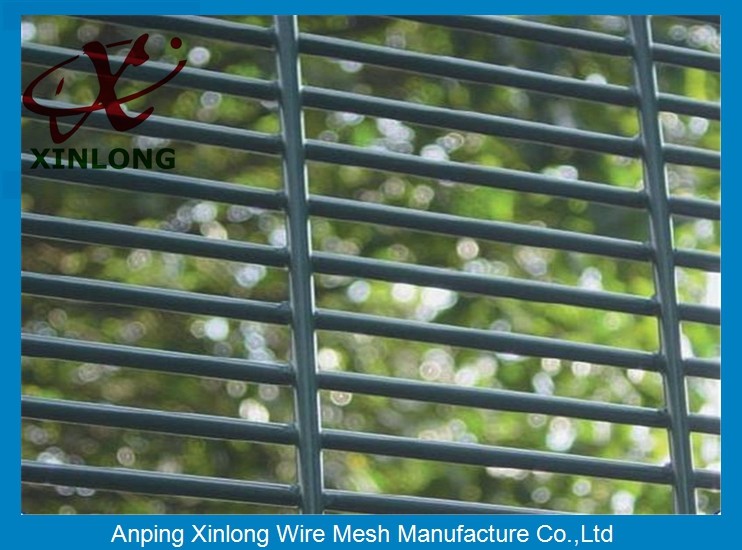 Galvanized Prison Welded Wire Mesh Fence / Anti-climb 358 High Security Fence