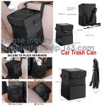 Car Trash Bags Car Backseat Organizer Bag Cooler, Car Garbage Can, Storage