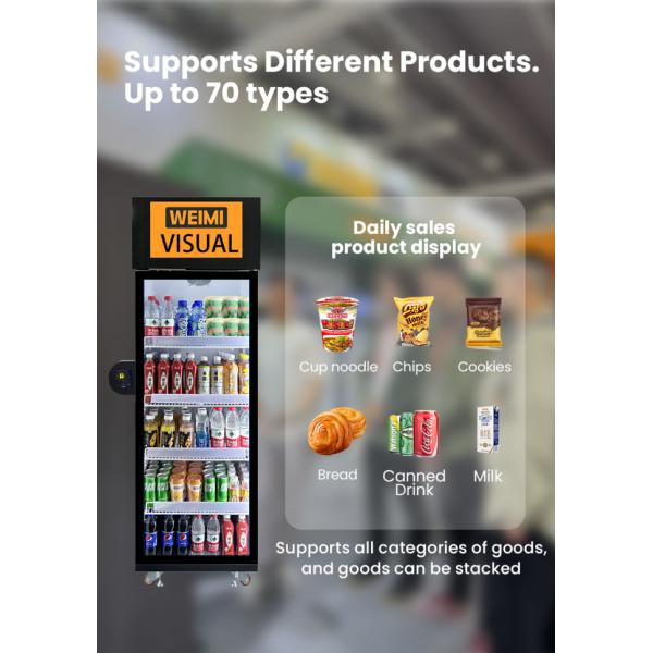 WEIMI Smart AI Vending Machine with Card Reader – 99.5% Accurate AI Recognition