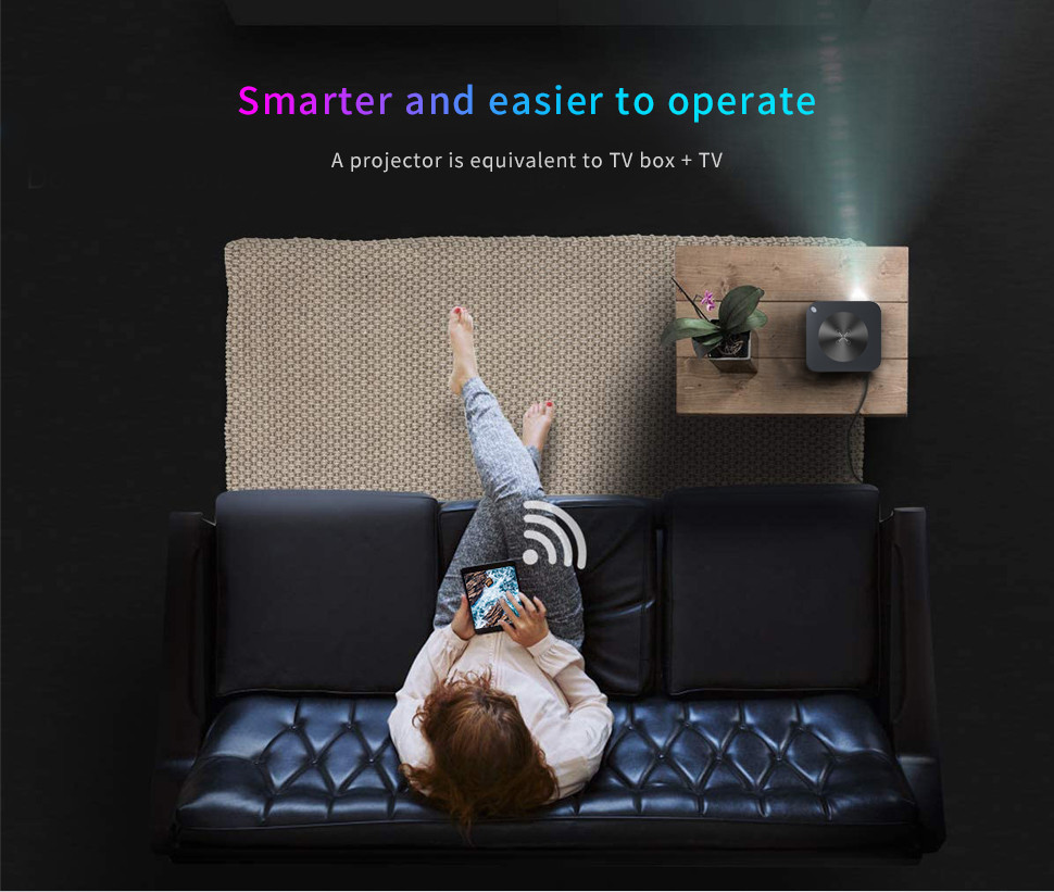 Home Theater Smart Led Lcd Full Hd Cinema 4k Projector 1080p Movie Android 9