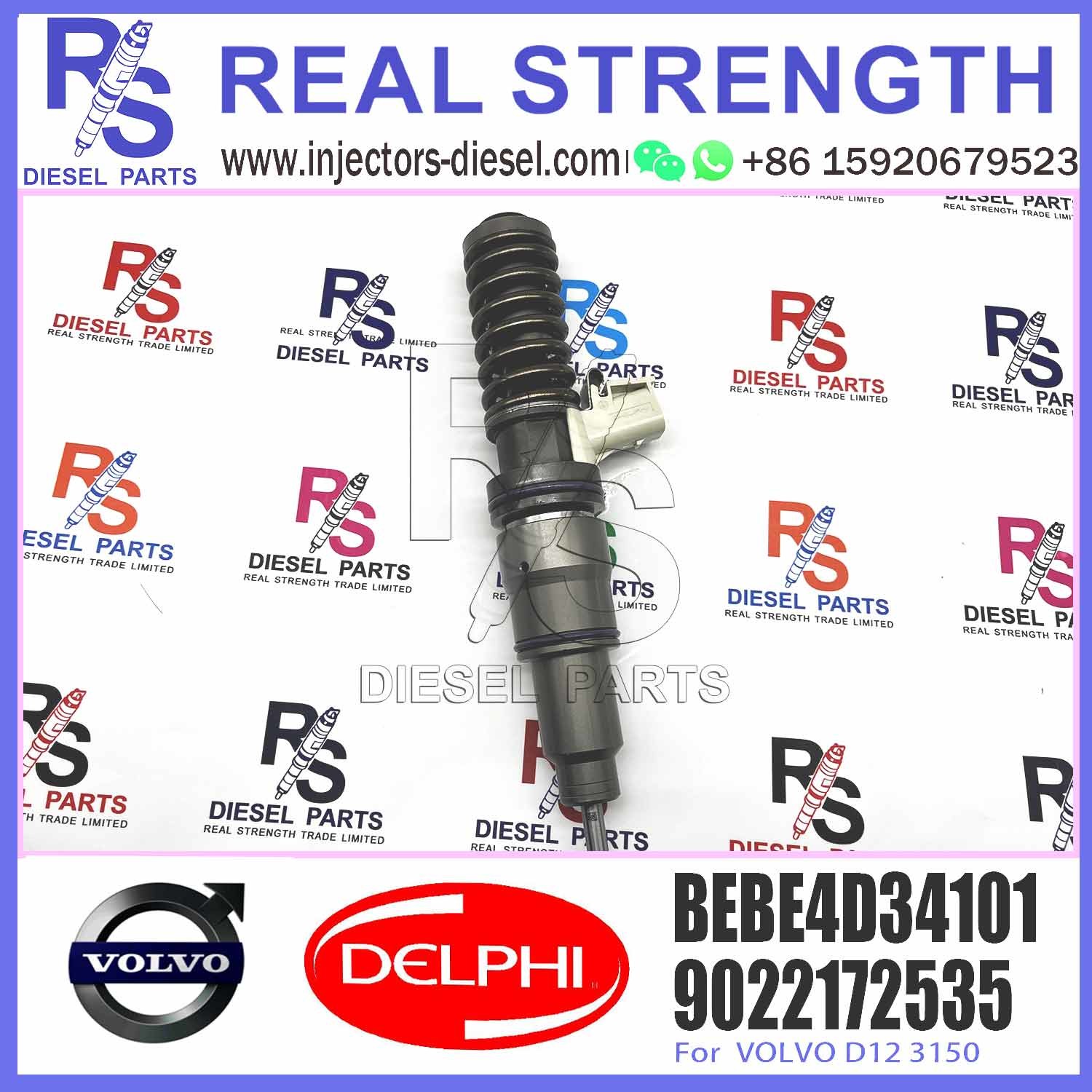 New Common Rail Fuel Injector 20847327 20530081 22172535 BEBE4D34001 BEBE4D34101 for V-O-L-V D12D excavator truck EC360B