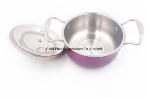 Wholesale Colorful Stainless Steel Cooking Pot 18cm Sauce Pan Metal Cookware Sets from china suppliers
