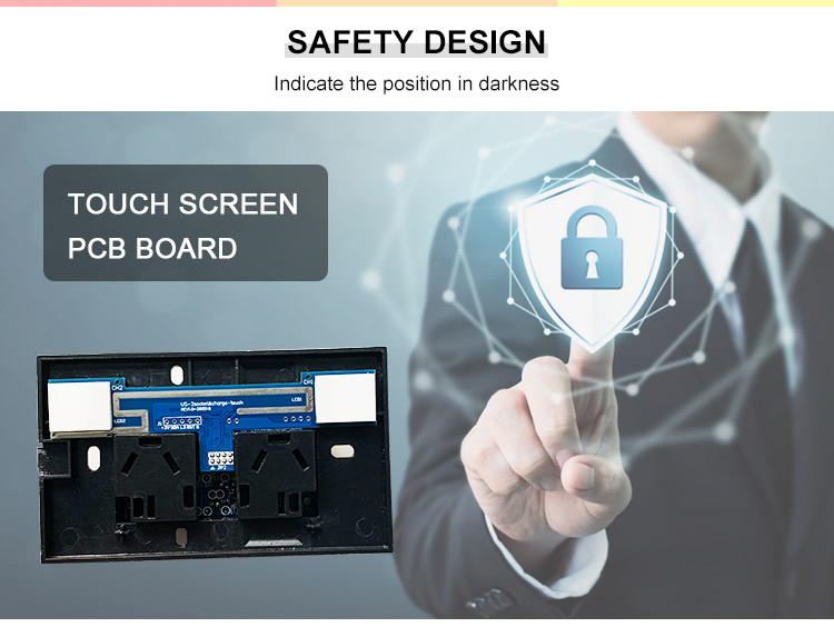 Wifi Socket With SAA Certifications Wireless Double Electronic Power Point Au/us Standard Remote Touch Glass Wall Socket