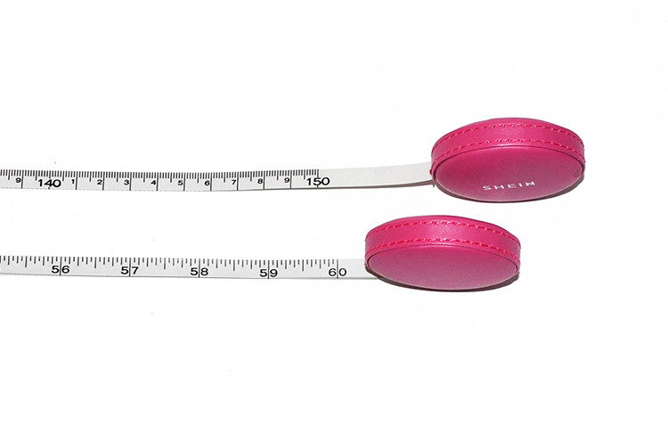 Bespoken Mini Retractable Premium PU leather pocket 1.5 Meter Measuring Ruler with Logo Printed