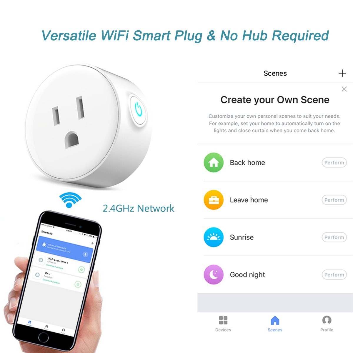 Small Wifi Smart Plug Socket Amazon Echo Assistant Compatible Remote Control Plug