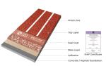 Seamless Rubber Sports Flooring Durable , Semi Prefabricated Athletic Running