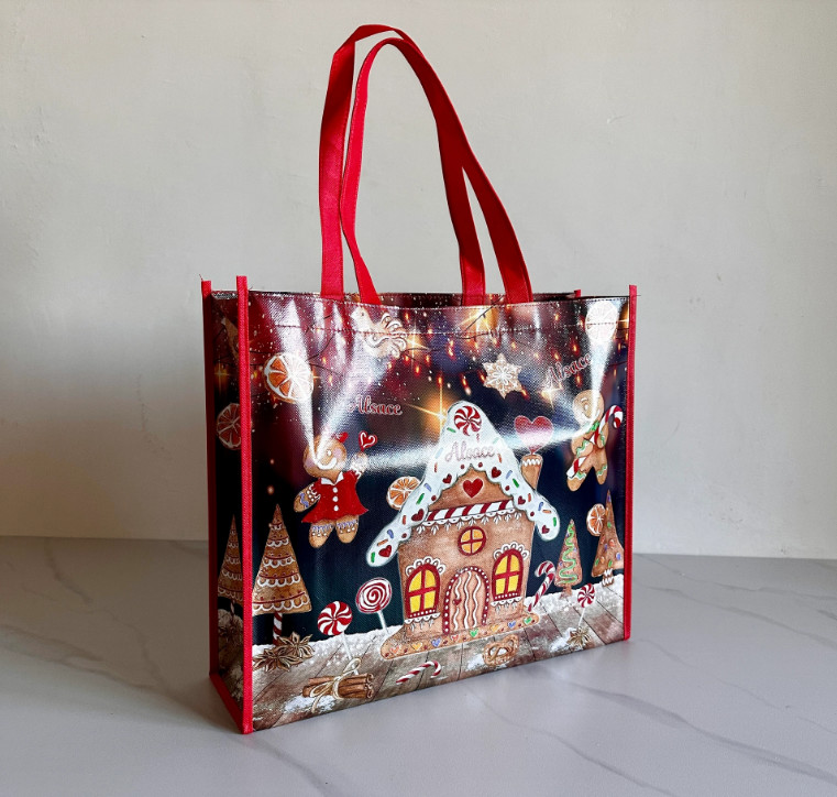 Custom Logo Printed Reusable Spunbond Non-Woven Fabric Shopping Bag Durable And Eco-Friendly Custom Non-Woven Bag Shopping Bag Non Woven Foldable Tote