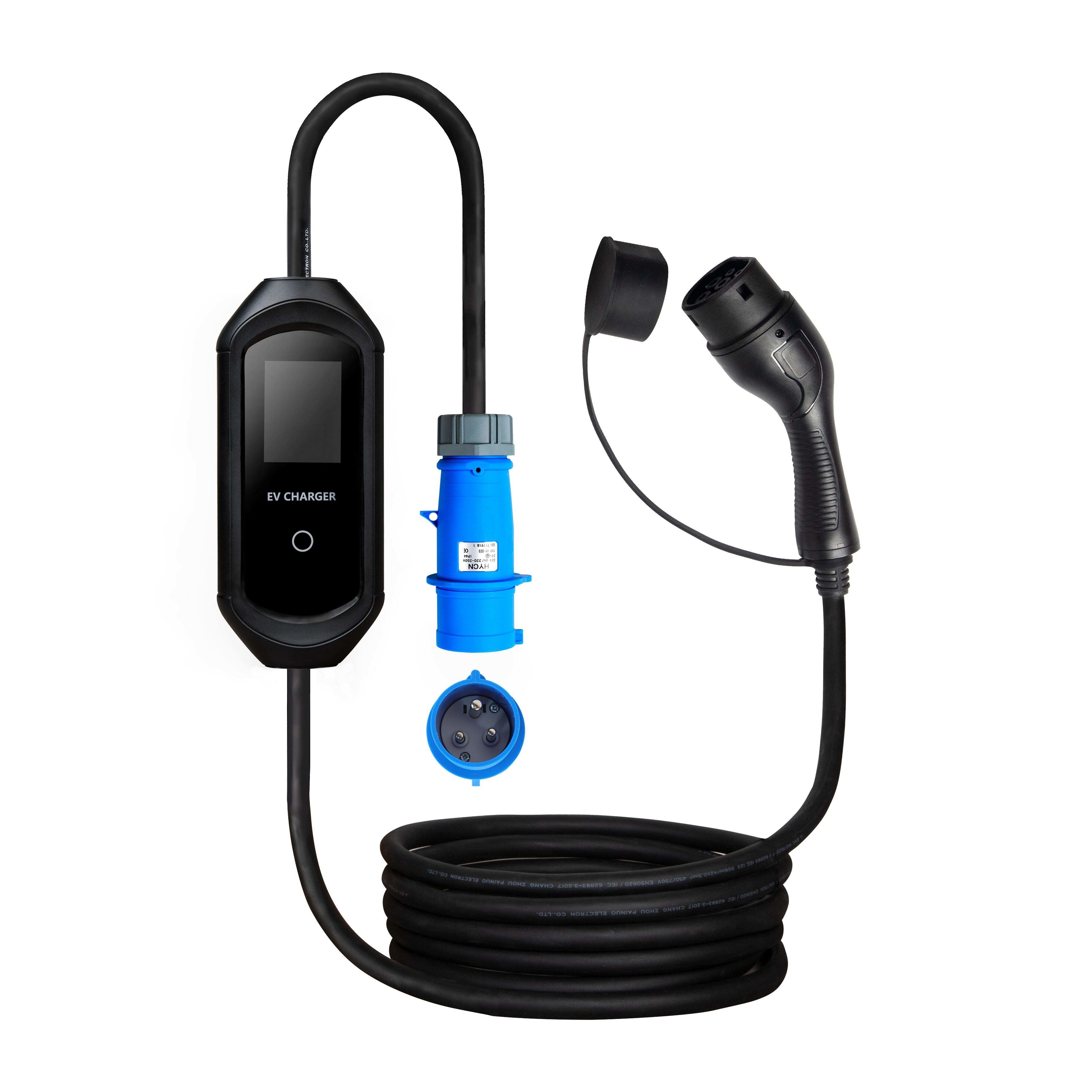 IEC 62196 Smart Portable Ev Charger Level 2 ODM OEM For Tesla Electric Car