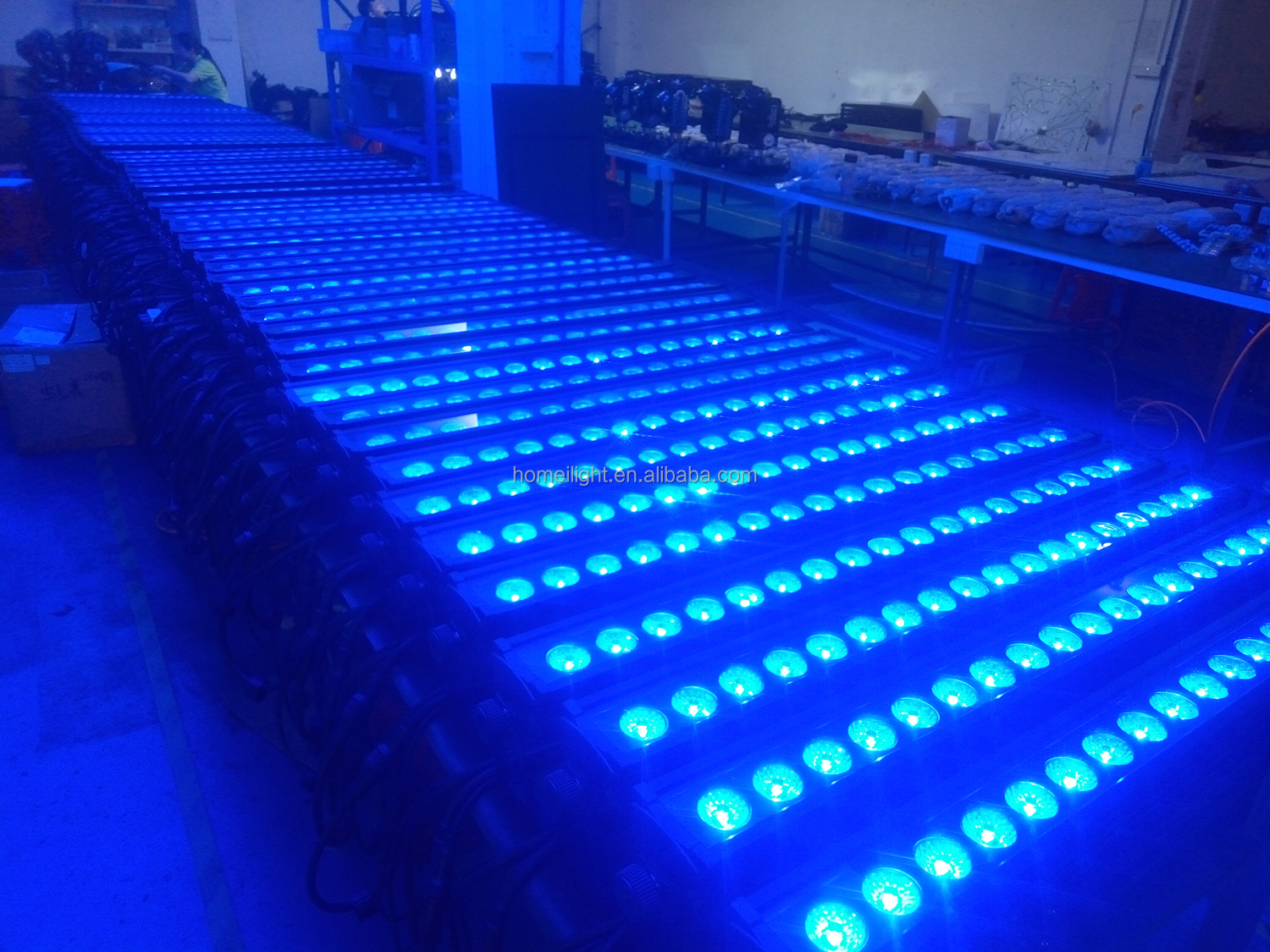 18pcs 18W RGBWA UV 6in1 LED Wall Washer Waterproof Stage Bar for AC90-240V/DC12-24V