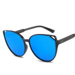 Female Silver Pink Lens Sunglasses Round Rose Gold Frame Retro Color Mirror Lens