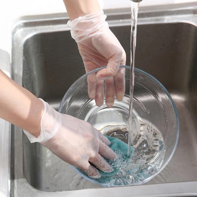 Non Sterile Disposable PVC Gloves , Clear Medical Examination Gloves
