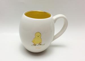 Wholesale Easter Egg Shaped 3D Ceramic Mug Spot Decal With Gold Rim Stoneware Porcelain from china suppliers