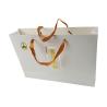 Buy cheap White Color Gloss Art Paper Bags Custom Design Logo Gold Hot Stamping Embossing from wholesalers